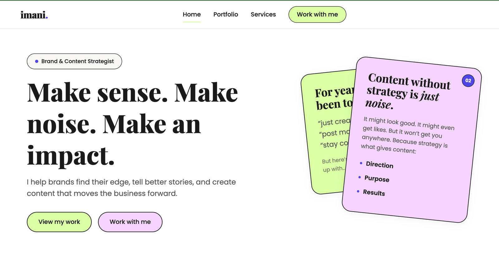 Imani Editorial Web Experience