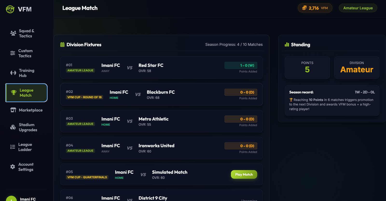 Club Command & P2P Player Transfer Marketplace